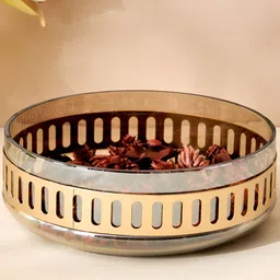 Home Centre Leon Otto Etched Transparent Glass Decorative Bowl-image-30
