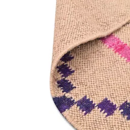 baithak krafts Beige Wool & Jute Abstract 108 x 72 Inches Hand Woven Dhurries image 5