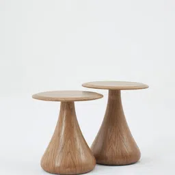 monteri Luna Nesting Coffee Table Set in Light Brown Matte Finish (Set of 3) image 5