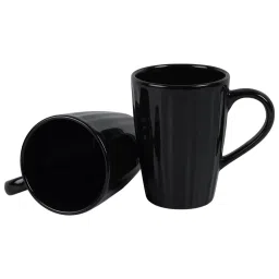 cdi (Set of 2) 300ml Liner Design Ceramic Coffee Mug (Black) image 5
