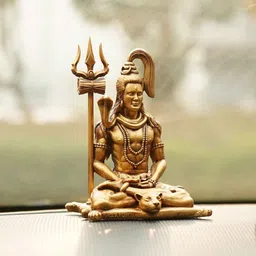 artarium Lord Shiva Brown Resin Idols image 4