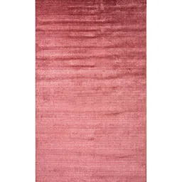 jaipur rugs Red Solid Bamboo Silk 6 ft X 9 ft Hand Woven Carpet image 3