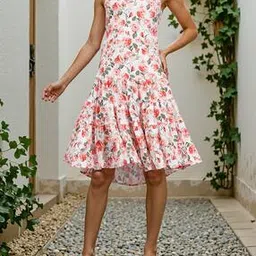 Shein Spaghetti Strap Floral Print Tiered Dress-picture-34