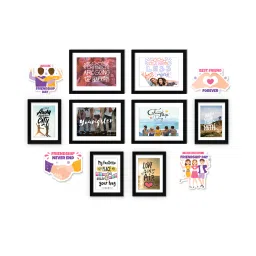 random Modern (Set of 8) Multicolour MDF Collage Photo Frames image 3