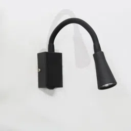 shree kala home decor Modern Black LED Wall Mounted Reading Spotlight with Flexible Gooseneck image 2