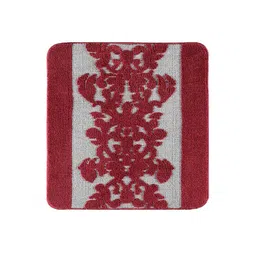 saral home Maroon Traditional Microfibre 19x27 Inches AntiSkid (Set of 2) Bath Mats image 3