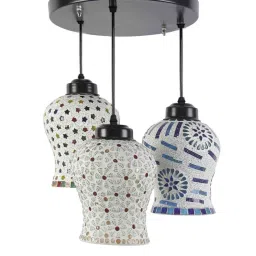 new era Vintage Multicolour Glass Cluster Hanging Light image 5