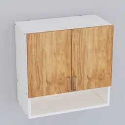 specialitypanels 2 Doors Modular Wall Mounted Kitchen Cabinet with Organizer Shelf in Plateau Apple & Highland Pine Finish image 5