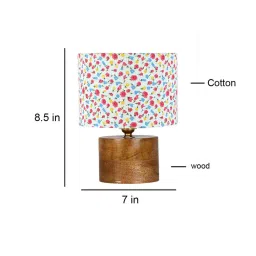 Multicolour Shade Table Lamp With Wood Base By New Era image 5