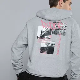 R.Code by The Roadster Life Co. Men Graphic Printed Hooded Sweatshirt image 1