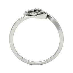 KUBERBOX 18KT White Gold Diamond Studded Heart Ring 1.71 g image 2