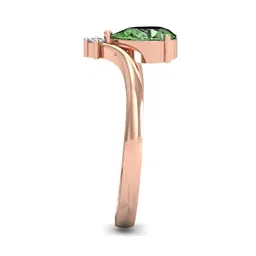 KUBERBOX Meya 18KT Rose Gold Diamond Studded Amethyst Ring 2.06 g image 2