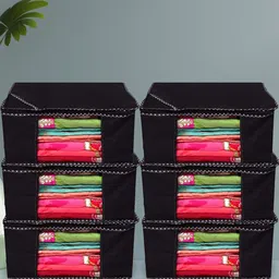 Kuber Industries Black 2-Pieces Saree Organizers-image-22