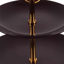 amaya decors Ceramic Purple Cake/ Snacks Platter with Stand image 4