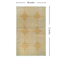 sapana carpet-mats multicolor Abstract 4 ft x 6 ft Machine Made Carpet image 3