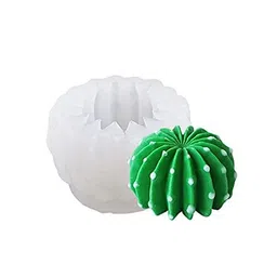RKPM HOMES Round Cactus Flower Plants Candle Mold I 3D Fondant Silicone Scented Wax Mould I Succulent Molds for DIY Handmade Ornament, Cake Décor, Aromatherapy, Soap, Resin Art Craft Making image 1