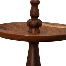 ellementry Glair 2 Tier Brown Sheesham Wood Cake Stand image 4