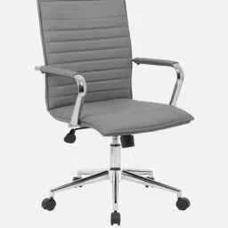 furniturstation Goris Leatherette Executive Chair in Grey Colour image 3