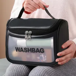 wens Multipurpose Transparent Travel Toiletry Organizer Makeup & Skincare Storage Bag image 1