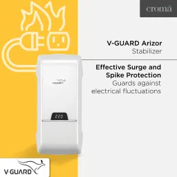V-GUARD Arizor 4170 12 Amps Voltage Stabilizer For 1.5 Ton Inverter Air Conditioner (170 - 270 V, Fail Safe Circuit Protection, White) image 4