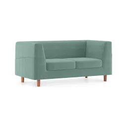 urban ladder create Rubik Luxe 2 Seater Fabric Sofa in Dusty Turquoise Velvet Colour-picture-18