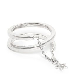 Carlton London Women Silver-Toned Rhodium-Plated CZ Handcrafted Adjustable Finger Ring-picture-29