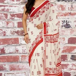 kanokanjoli Woven Jamdani Handloom Cotton Blend Saree-picture-11