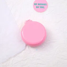 alexvyan Pink Round Travel Mini Hair Comb with Make up Mirror Pocket Folding image 5