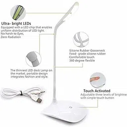balam traders Powerful Rechargeable Emergency Table Lamp / Student Reading Light Study Lamp image 4