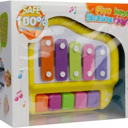 jmv 5 Key Piano Organ and Xylophone Musical Toy with 2 Mallets for Kids Ages 3+ Years image 5