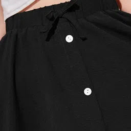 areca designer Women Solid A-line Black Skirt image 4