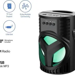 RECTITUDE New WS-03 Amplified Sound Box Mini home theatre wireless FM , Aux, TF, Speaker 15 W Bluetooth Speaker image 3