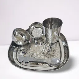 ladu gopal Silver Dinner Set image 4