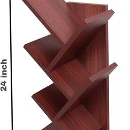 Dime Store Wooden Open Book Shelf for Home Library - Tree Shaped Book Solid Wood Open Book Shelf image 4