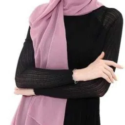 Self Design Georgette Women Pink Scarf, Stole, Fancy Scarf-image-53