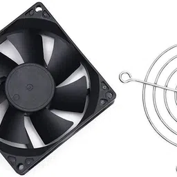 TNA2Z ELECTRONICS (Pack of 5) DC12V Cooling Fan Size 80*80*25 MM with 3INCES Grill Cooler (Black) Cooling Fan Cabinet Cooler image 3
