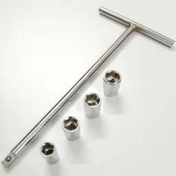 high q 1/4INCH T-HANDLE HEX TYPE RACHET WITH 4PCS SOCKET SET (8 , 10 , 11 , 12MM) Socket Set-picture-26