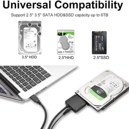ULTRABYTES for 2.5 3. 12V 2A Adapter 5 Inch Desktop HDD/SSD Hard Drive Disk Drive with USB Adapter image 2