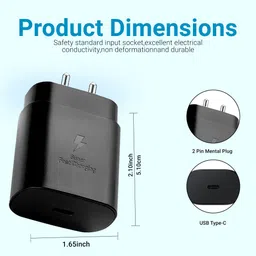 MAK 25 W Quick Charge 3.1 A Wall Charger for Mobile with Detachable Cable image 3