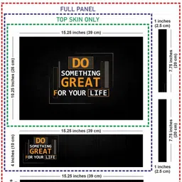 Anweshas Full Body Laptop Skin Sticker - Do Something Great on Black Self Adhesive Vinyl Laptop Decal 15.6 image 5
