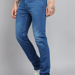 killer Men Slim Mid Rise Blue Jeans image 3