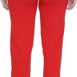 weboasis Women Self Design Red Track Pants image 2