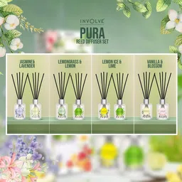 involve Pura Reed Diffuser Set- Lemongrass & Jasmine |oil Diffuser Set image 5