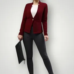 mabish Fleece Solid Coat For Women-picture-35