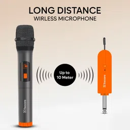 tp troops Professional Dual Wireless Microphone Set with Rechargeable Receiver Microphone image 3