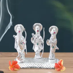 shribalajiarts Silver Aluminium Ram Darbar Frame image 1