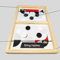 bkdt marketing String Hockey- Fastest Finger First Board Game Sling Puck Slingo - Return Gifts Board Game Accessories image 3