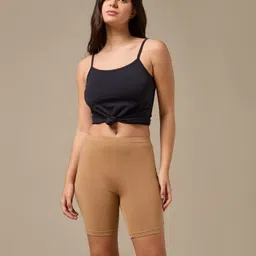 urban adventure Solid Women Beige Cycling Shorts image 4