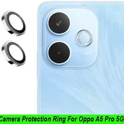 Zyxo Back Camera Lens Ring Guard Protector for Oppo A5 Pro [ Silver Metal Ring with 9H Glass] Set of 1-picture-26