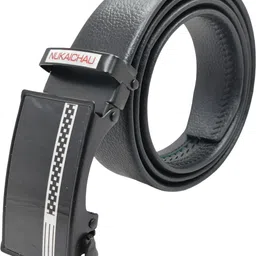 nukaichau Boys & Girls Formal, Casual, Evening, Party Black Artificial Leather, Texas Leatherite Belt image 1